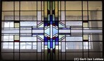 Glas in lood bij de aanzet van het gewelf
<br/>
Gert-Jan Lobbes, maart 2017
